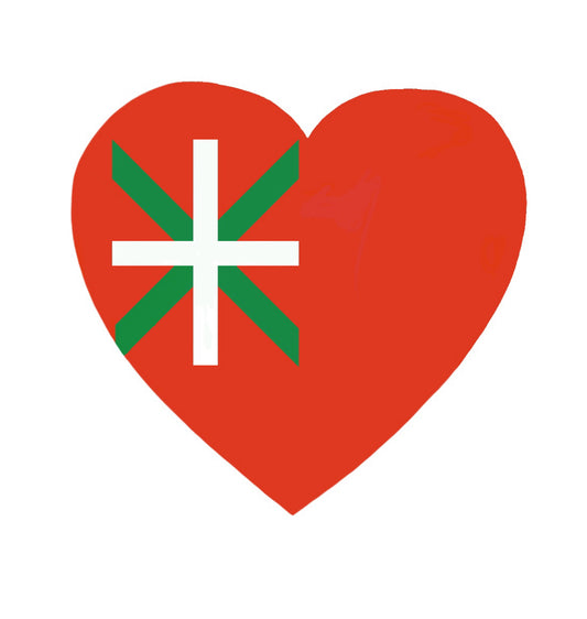 Autocollant  COEUR BASQUE  6,04cm x 5,93 cm